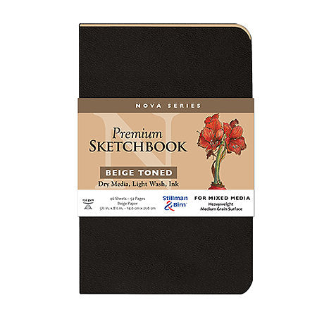 STILLMAN & BIRN Nova Sketchbook - Softcover - Portrait A5 (5.5 x 8.5" / 14.0 x 21.6cm) - 150gsm - Beige