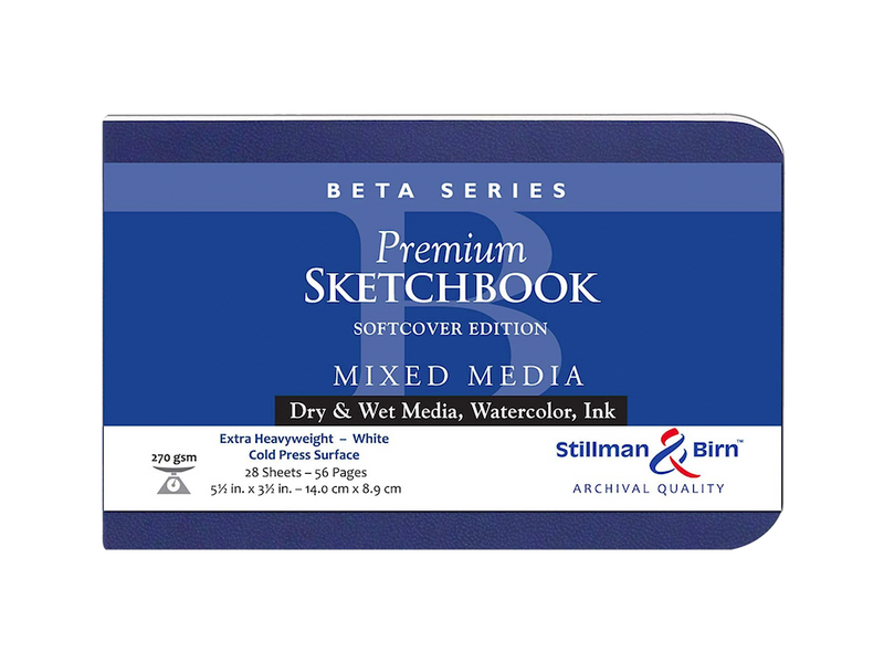 STILLMAN & BIRN Beta Sketchbook - Softcover - A6 Landscape (5.5 x 3.5" /8.9 x 14 cm) - 270gsm