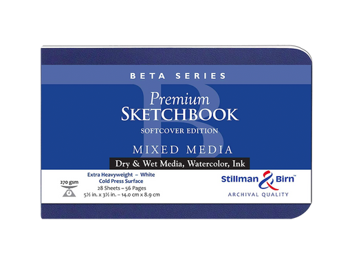 STILLMAN & BIRN Beta Sketchbook - Softcover - A6 Landscape (5.5 x 3.5" /8.9 x 14 cm) - 270gsm