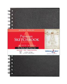 Stillman & Birn ALPHA Sketchbook - Spiral Bound - (7 x 10") - 150gsm