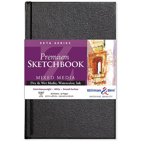 STILLMAN & BIRN Zeta Hard Cover Sketchbook - A5 (5.5 x 8.5") - 270gsm