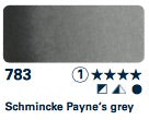 SCHMINCKE Horadam Aquarell - 783 Payne's Grey - 1/2 Pan