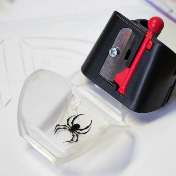 KUM Black Widow Professional Cosmetic Pencil Sharpener - Short Point (Rounds or Sharp)