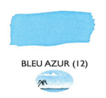 HERBIN "Jewel of Inks" Fountain Pen Ink - 30mL (with pen rest) - Bleu Azur (Azure Blue)