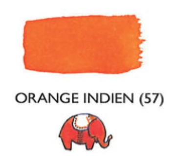HERBIN "Jewel of Inks" Fountain Pen Ink - 30mL (with pen rest) - Orange Indien (Indian Orange)