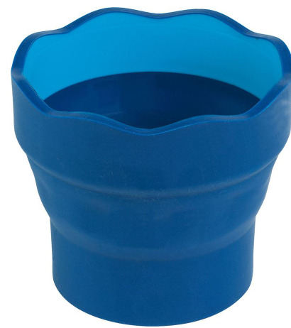 FABER-CASTELL Clic & Go - Foldable Water Pot - Blue