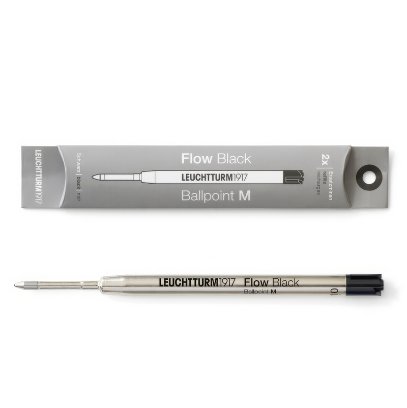 Drehgriffel No.1 Ballpoint Refill - Pack of 2 - Black Ink - Medium (M)