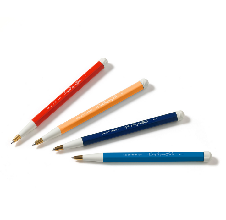 Drehgriffel No.1 Ballpoint Twist Pen - Royal Blue Ink (M) - Aluminium Barrel in Lobster