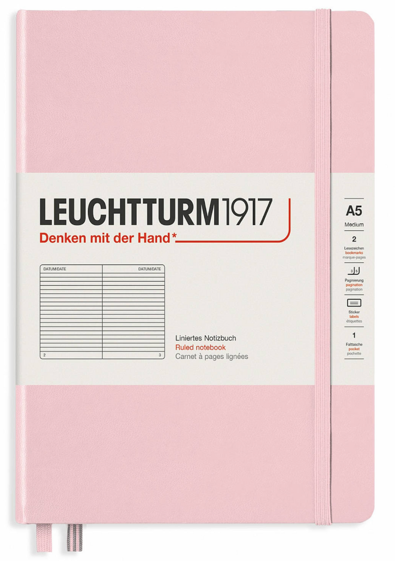 LEUCHTTURM1917 Classic Hard Cover - Medium (A5) - Ruled - Powder Pink