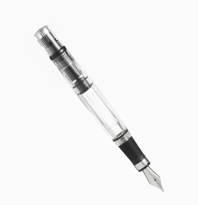 TWSBI Diamond 580ALR Black Fountain Pen - Clear body with Black trim - Extra Fine Nib