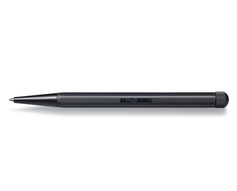LEUCHTTURM1917 Bullet Journal Edition 2 All Black Collectors Set – 1x Bullet Journal A5, 1x Twist Pen, 1x Pen Loop - 120gsm Paper - Medium (A5) - Dotted - Black