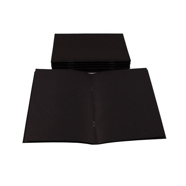 SEAWHITE OF BRIGHTON Art Cahier - 140gsm (Black Paper) - 40 Pages - A4 - Black