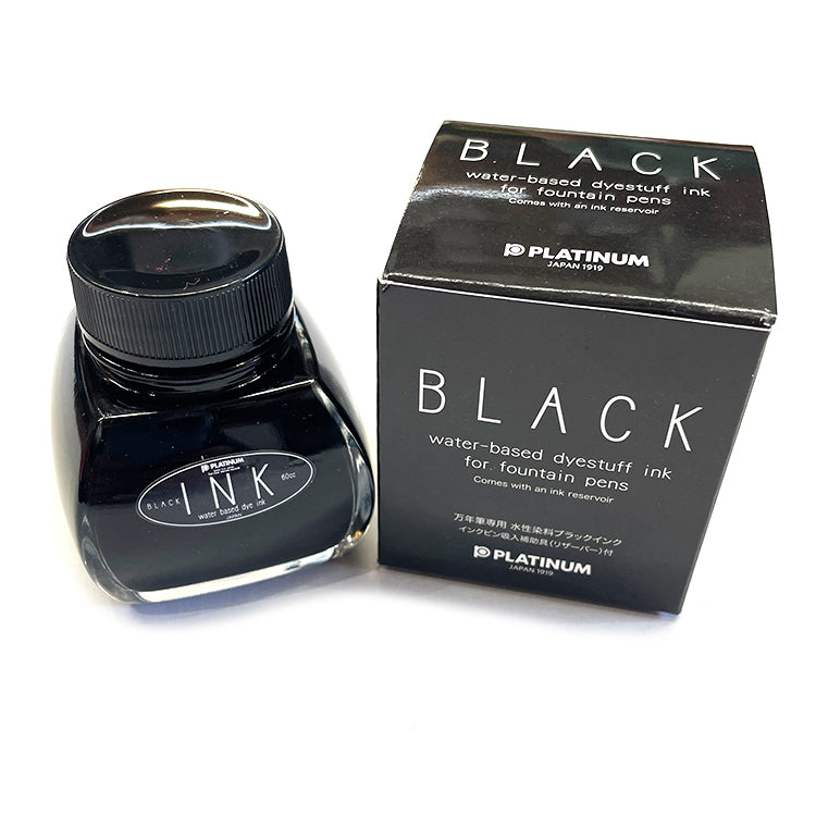 PLATINUM Fountain Pen Ink (Dye Based) 60mL - Black