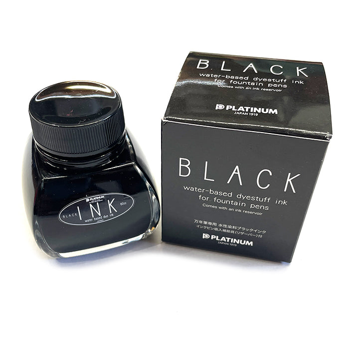 PLATINUM Fountain Pen Ink (Dye Based) 60mL - Black