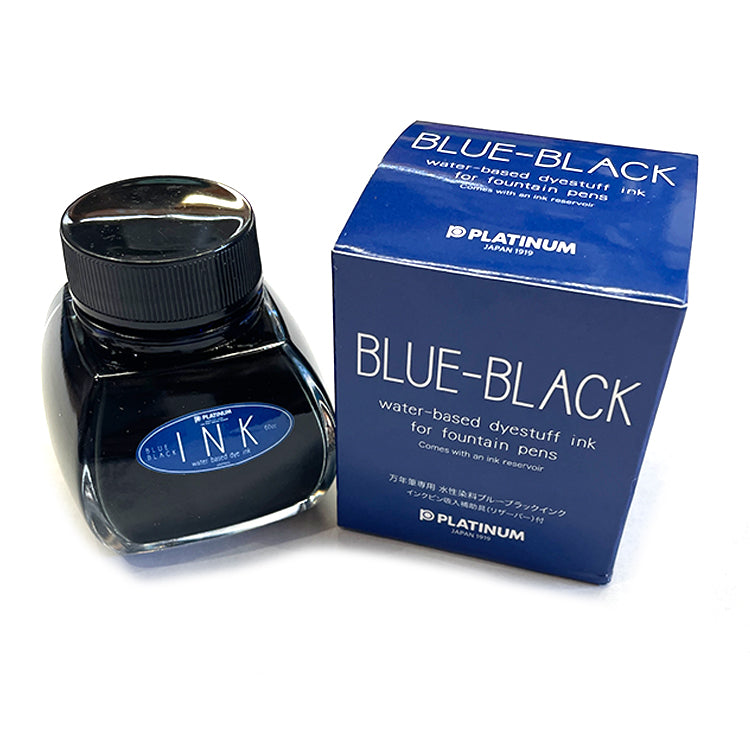 PLATINUM Fountain Pen Ink (Dye Based) 60mL - Blue Black