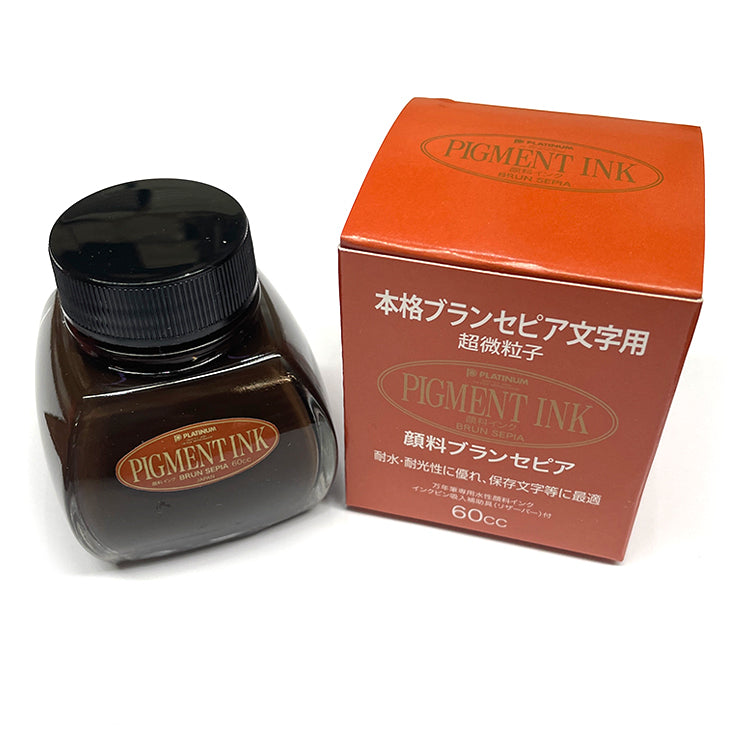 PLATINUM Permanent Pigment Ink 60mL - Sepia Brown