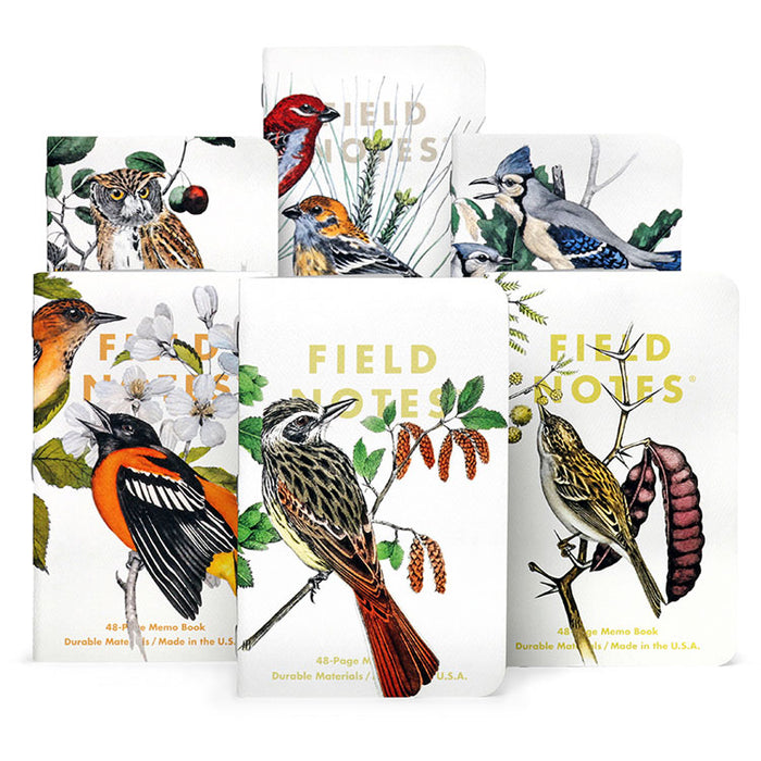 FIELD NOTES - Birds and Trees of North America - Set of 3 - Pocket (A6 9x14cm) - Pack B (pine grosbeak | Baltimore oriole | sulphurbelly flycatcher) - Ruled format