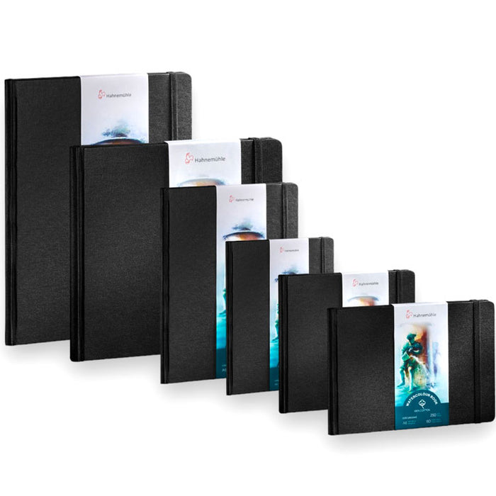 HAHNEMUEHLE 100% Cotton Watercolour Sketchbook - 250gsm - 60 pages - A4 Portrait