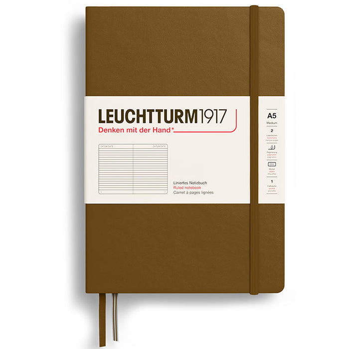LEUCHTTURM1917 Classic Hard Cover - Medium (A5) - Ruled - Spice Brown