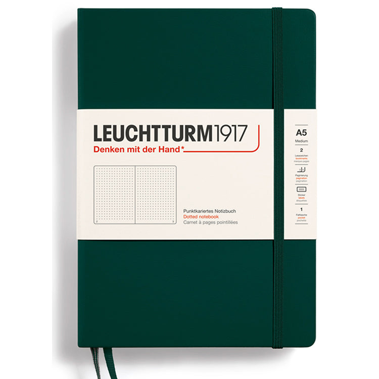 LEUCHTTURM1917 Classic Hard Cover - Medium (A5) - Dotted - Forest Green