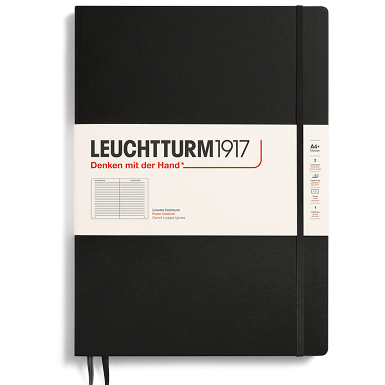 LEUCHTTURM1917 Classic Hard Cover - Master SLIM A4 - Ruled - Black