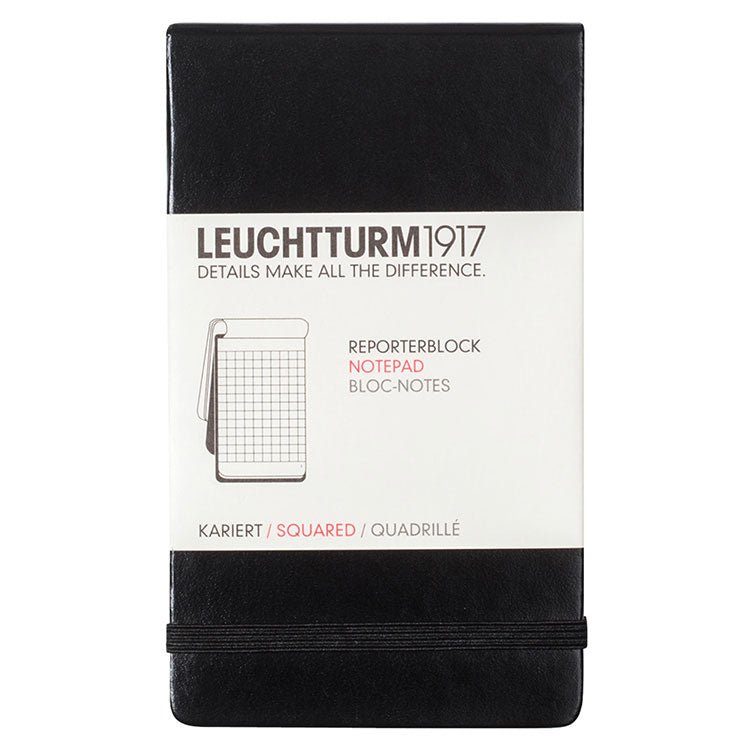 LEUCHTTURM1917 Classic Hard Cover - Notebook Reporter (A6) - Squared - Black