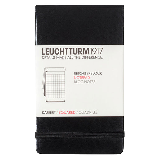 LEUCHTTURM1917 Classic Hard Cover - Notebook Reporter (A6) - Squared - Black