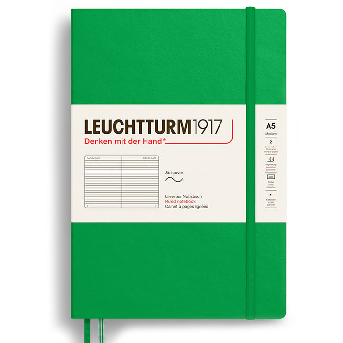 LEUCHTTURM1917 Soft Cover - Medium (A5) - Ruled - Spring Leaf