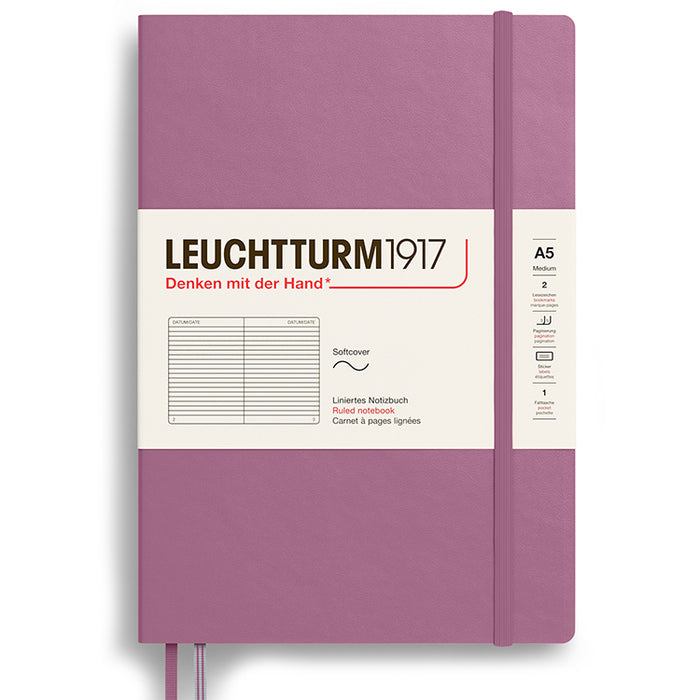 LEUCHTTURM1917 Soft Cover - Medium (A5) - Ruled - Dusty Rose