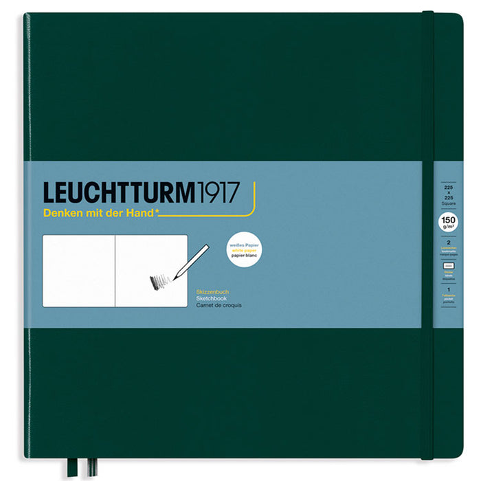 LEUCHTTURM1917 Sketchbook - Square (225 x 225mm) - Forest green