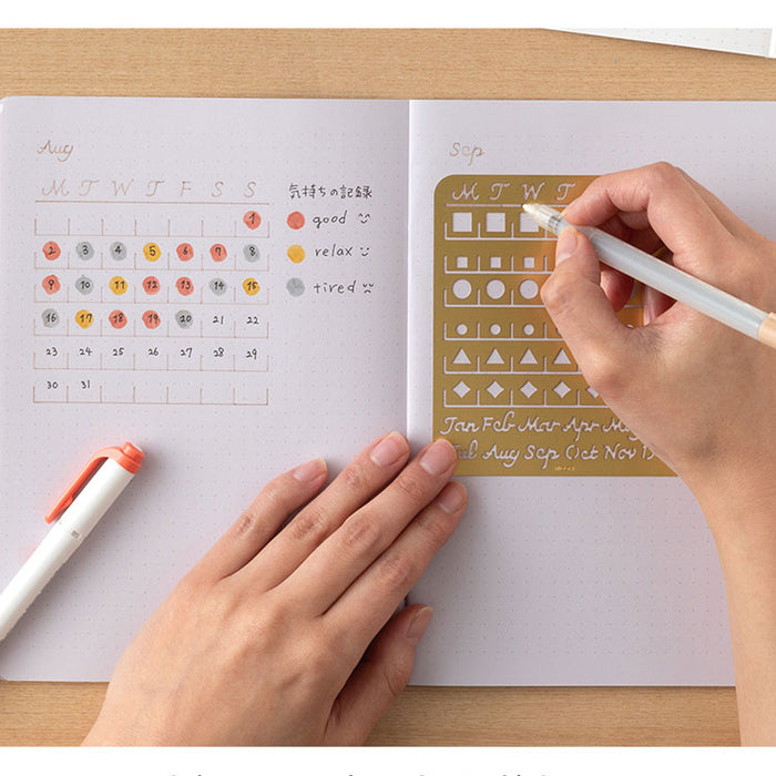 MIDORI - Calendar Template - Month Block - [L] - Large - Brass