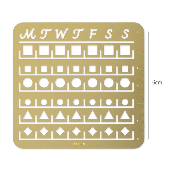 MIDORI - Calendar Template - Month Block - [M] - Medium - Brass
