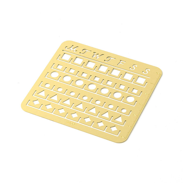 MIDORI - Calendar Template - Month Block - [M] - Medium - Brass
