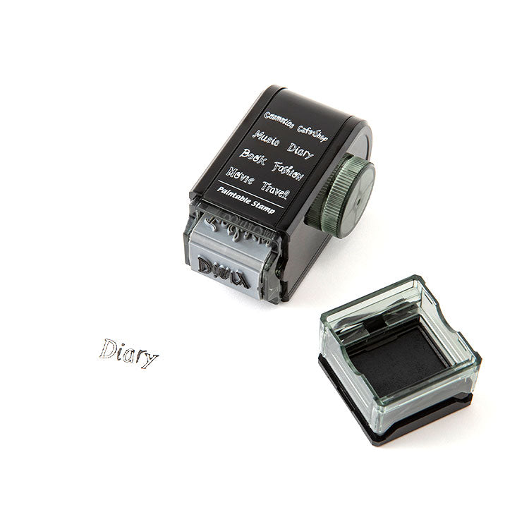 MIDORI - Stamp - Rotating Dial (8 images, oil based ink) - Title