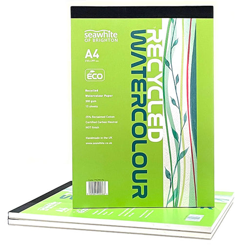 SEAWHITE OF BRIGHTON Recycled Watercolour Pad (25% cotton) - 300gsm 