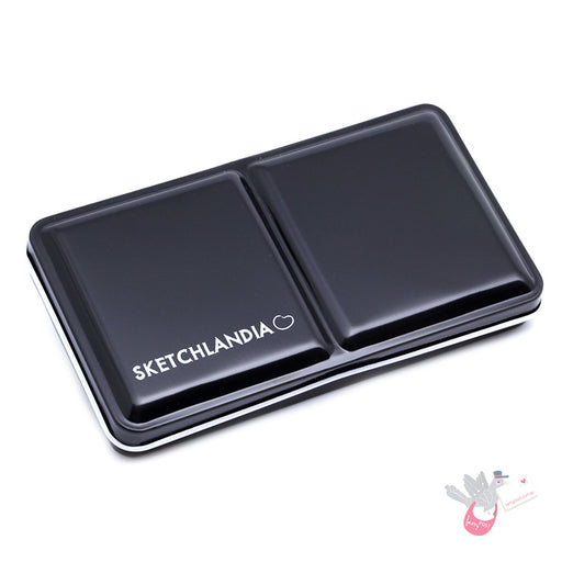 SKETCHLANDIA Folding Metal Watercolour Palette (Empty) - Holds 12 Half Pans