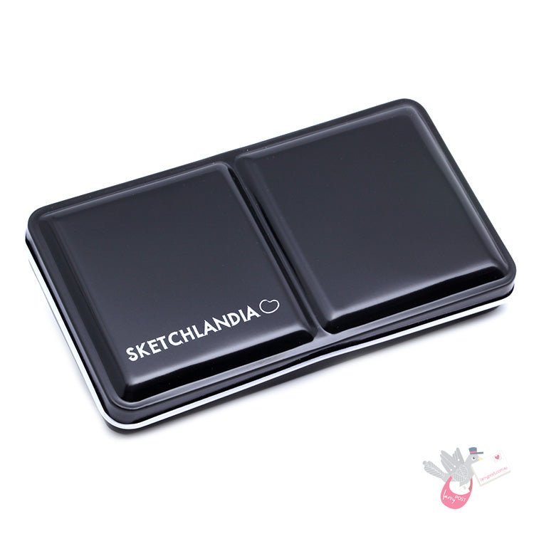 SKETCHLANDIA Folding Metal Watercolour Palette (Empty) - Holds 12 Half Pans