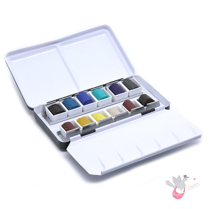 SKETCHLANDIA Folding Metal Watercolour Palette (Empty) - Holds 12 Half Pans