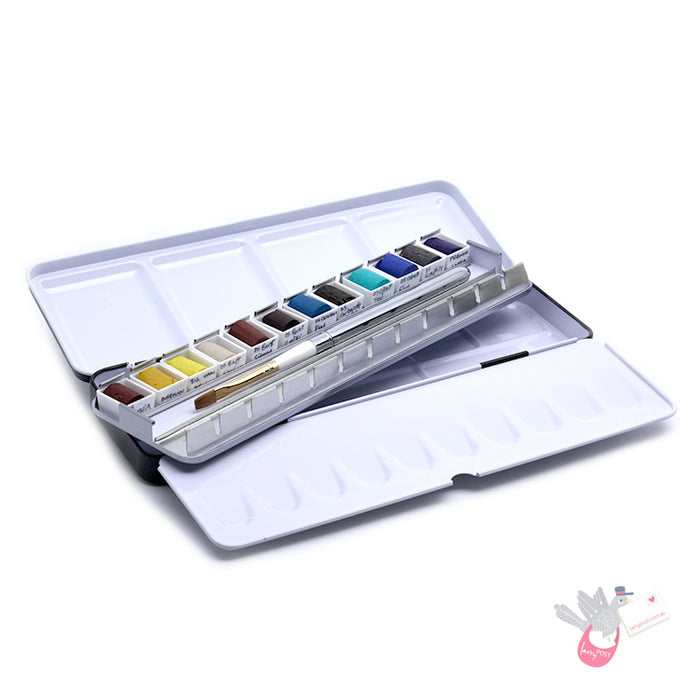 SKETCHLANDIA Folding Metal Watercolour Palette (Empty) - Holds 24 Half Pans