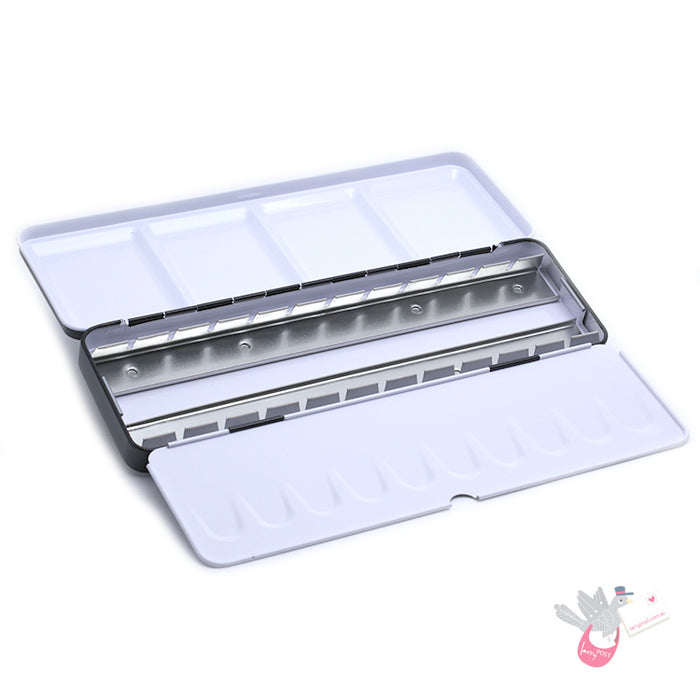 SKETCHLANDIA Folding Metal Watercolour Palette (Empty) - Holds 24 Half Pans