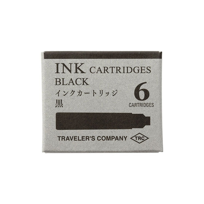 Traveler's Company - Fountain Pen Ink Cartridges - Pack of 6 - Black