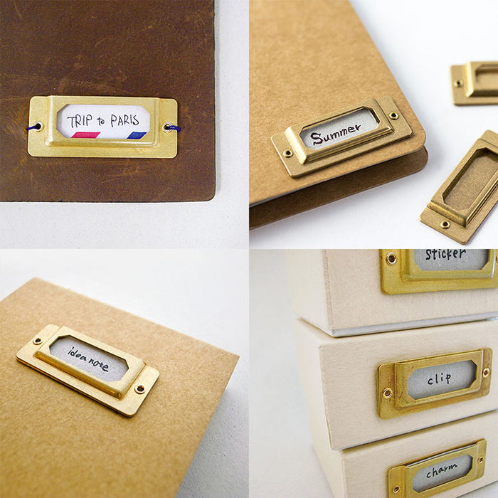 Traveler's Company - Brass Label Plate - Set of 6
