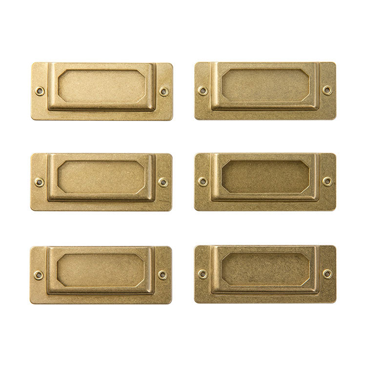 Traveler's Company - Brass Label Plate - Set of 6