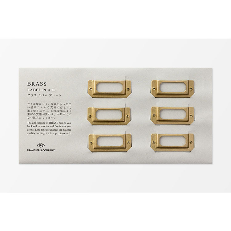 Traveler's Company - Brass Label Plate - Set of 6