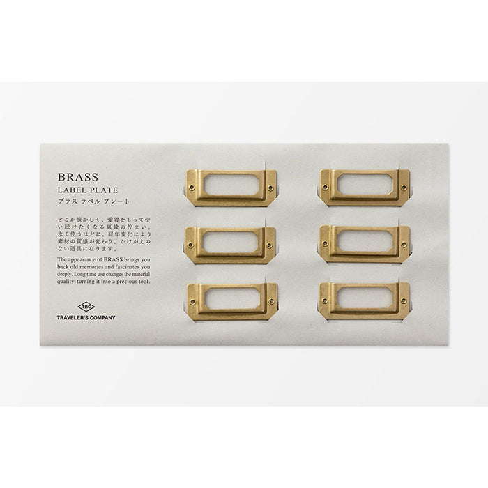 Traveler's Company - Brass Label Plate - Set of 6