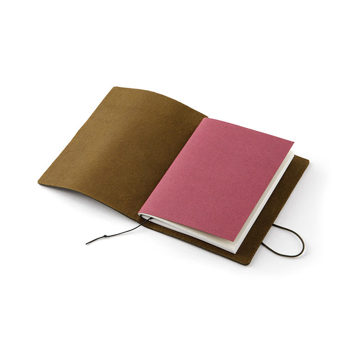 Traveler's Company Leather Notebook - Passport Size Starter Kit - Olive