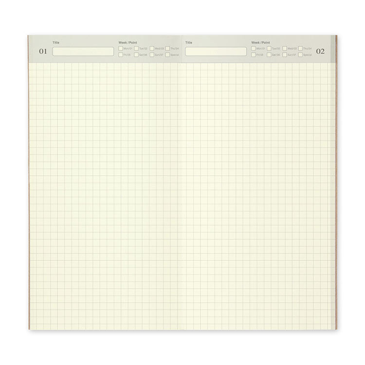 Traveler's Company - Diary Insert - Regular Size - 005 Undated Daily Diary (2 months)