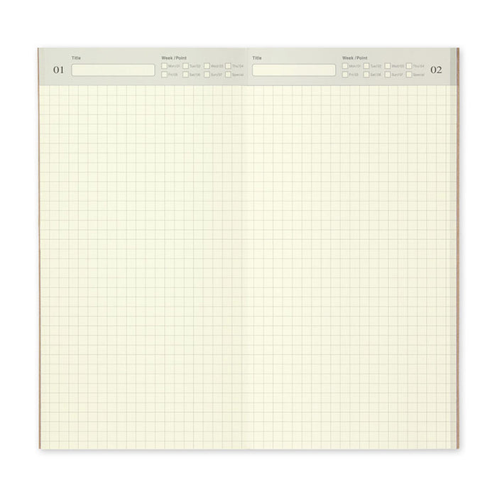 Traveler's Company - Diary Insert - Regular Size - 005 Undated Daily Diary (2 months)