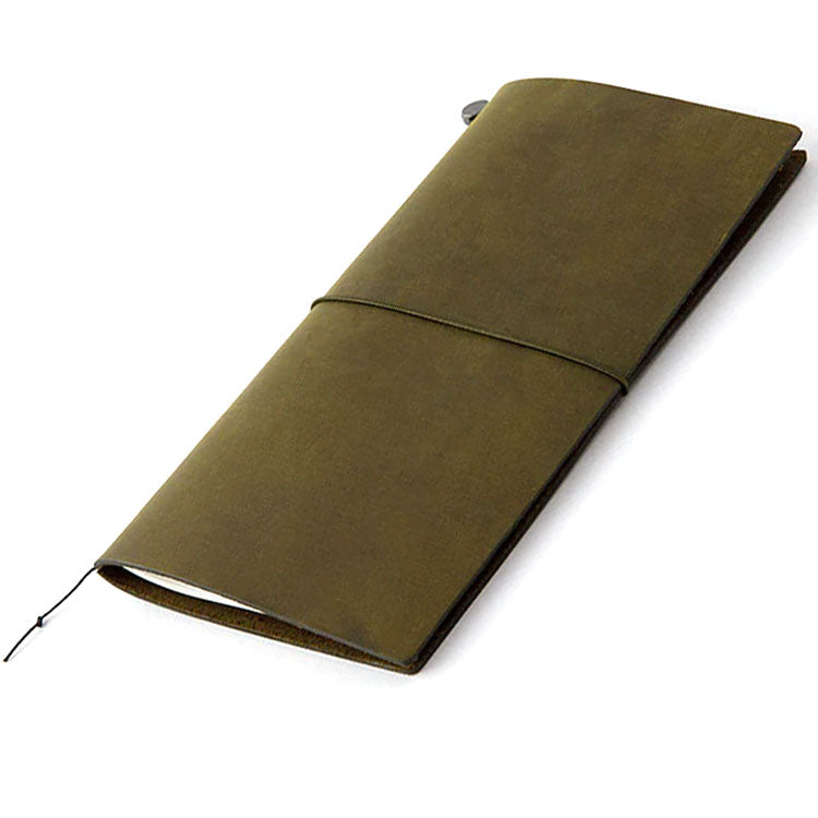 Traveler's Company Leather Notebook - Regular Size Starter Kit - Olive