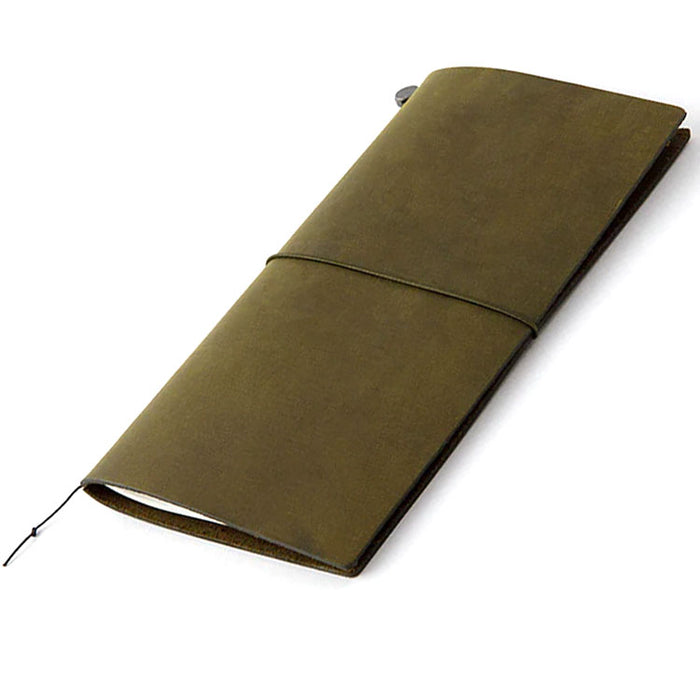 Traveler's Company Leather Notebook - Regular Size Starter Kit - Olive